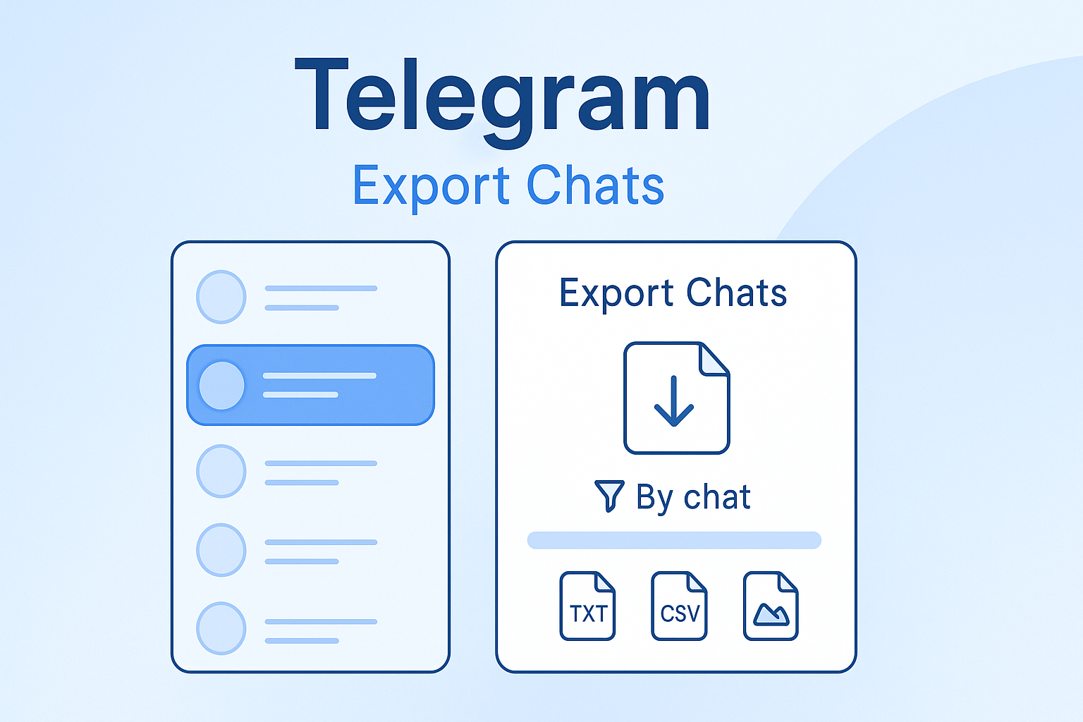 Telegram按聊天筛选导出