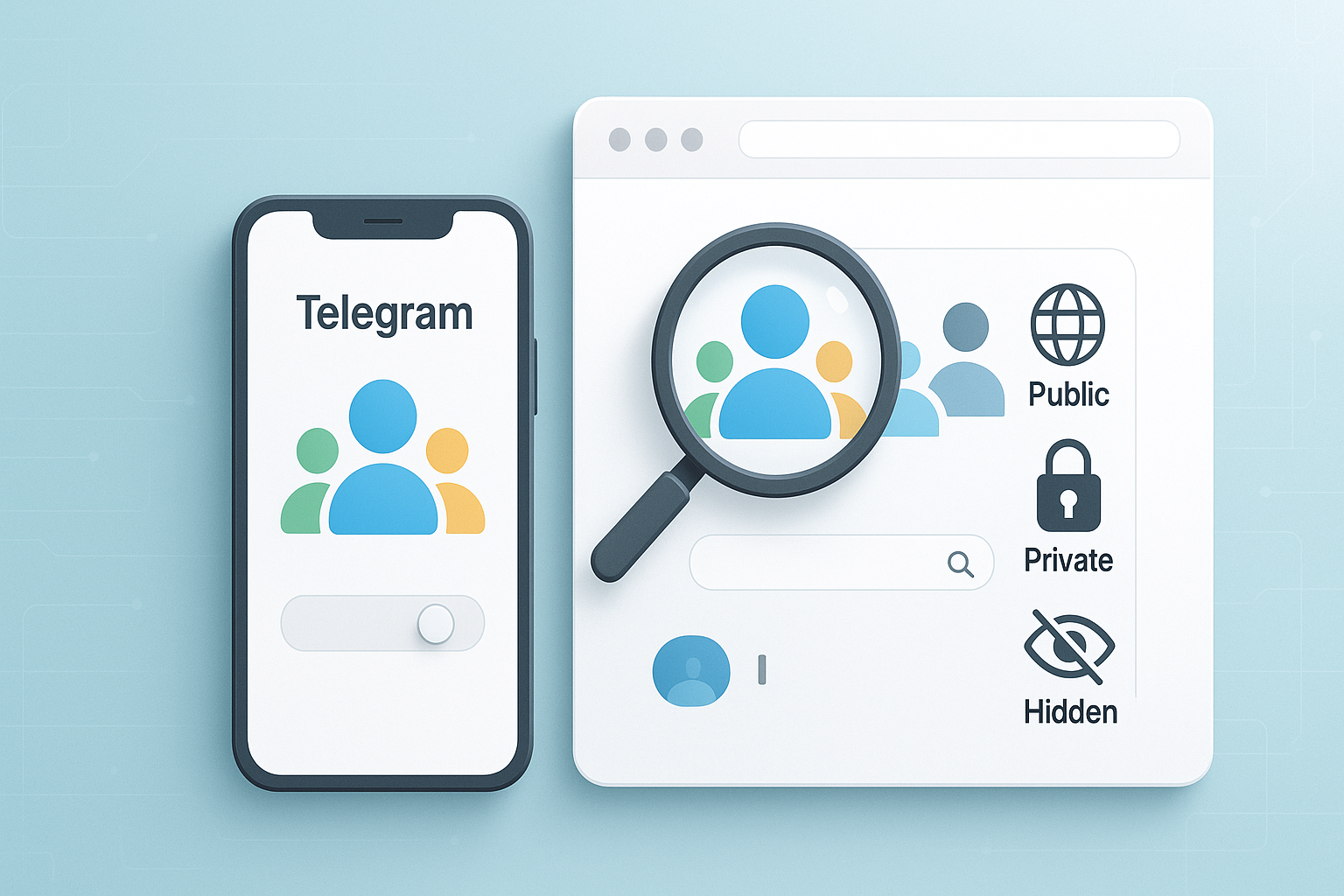 Telegram群组可见性类型